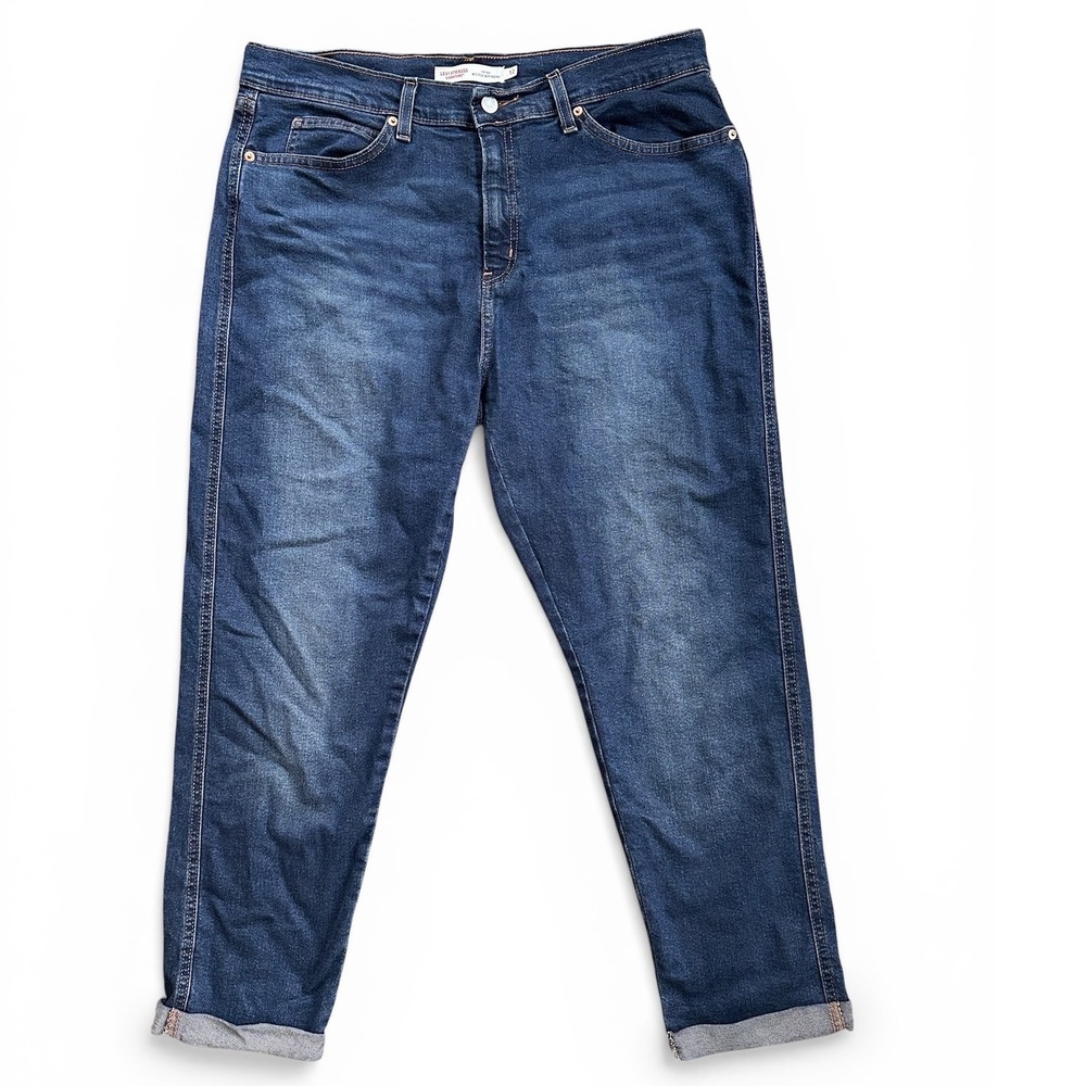 Signature by Levi Strauss & Co. Boyfriend Jeans Women 12 Blue Excellent Mid Rise